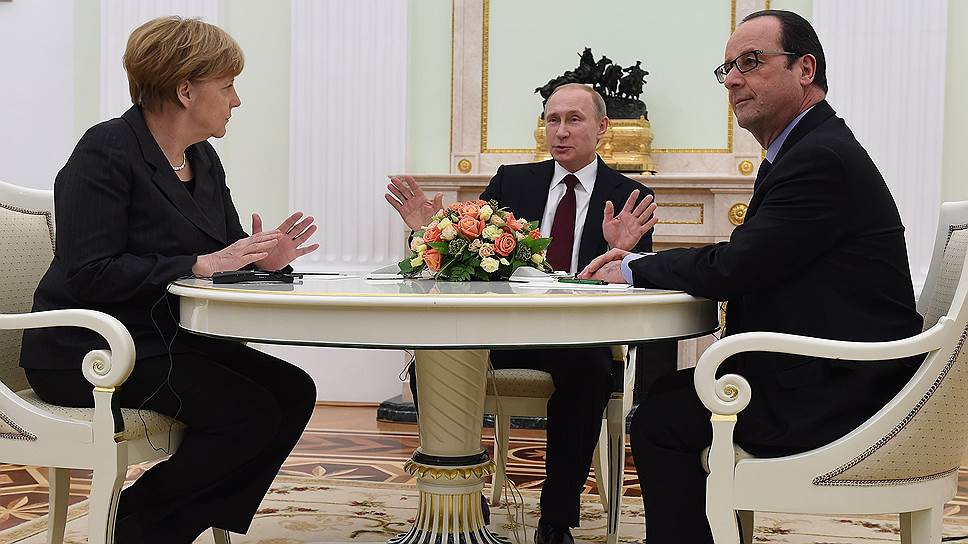 Меркель, Путин и Олланд
