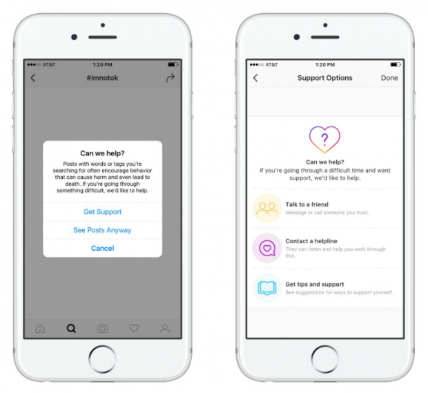 Новая функция Instagram может спасти от суицида