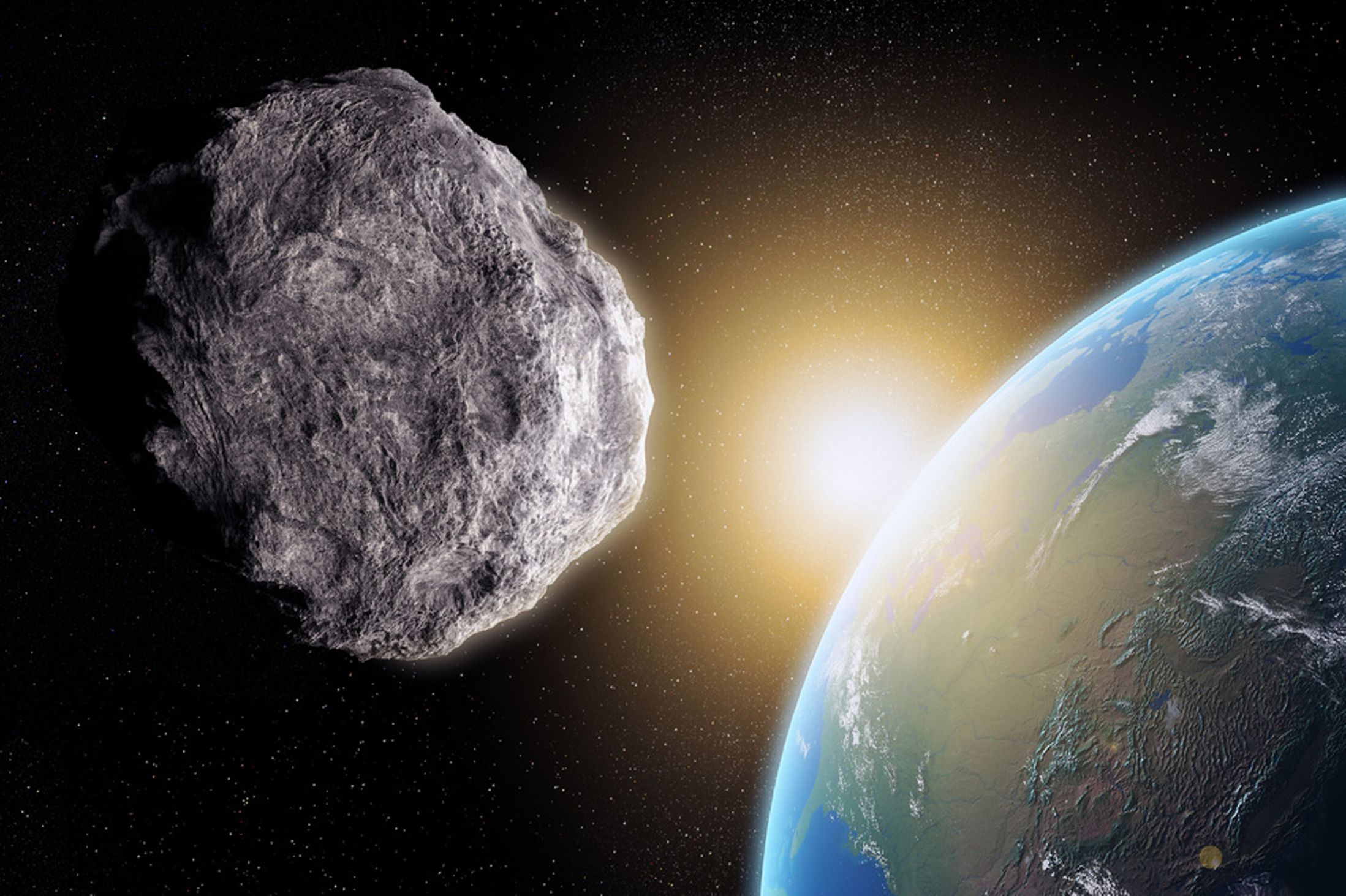 астероид и земля