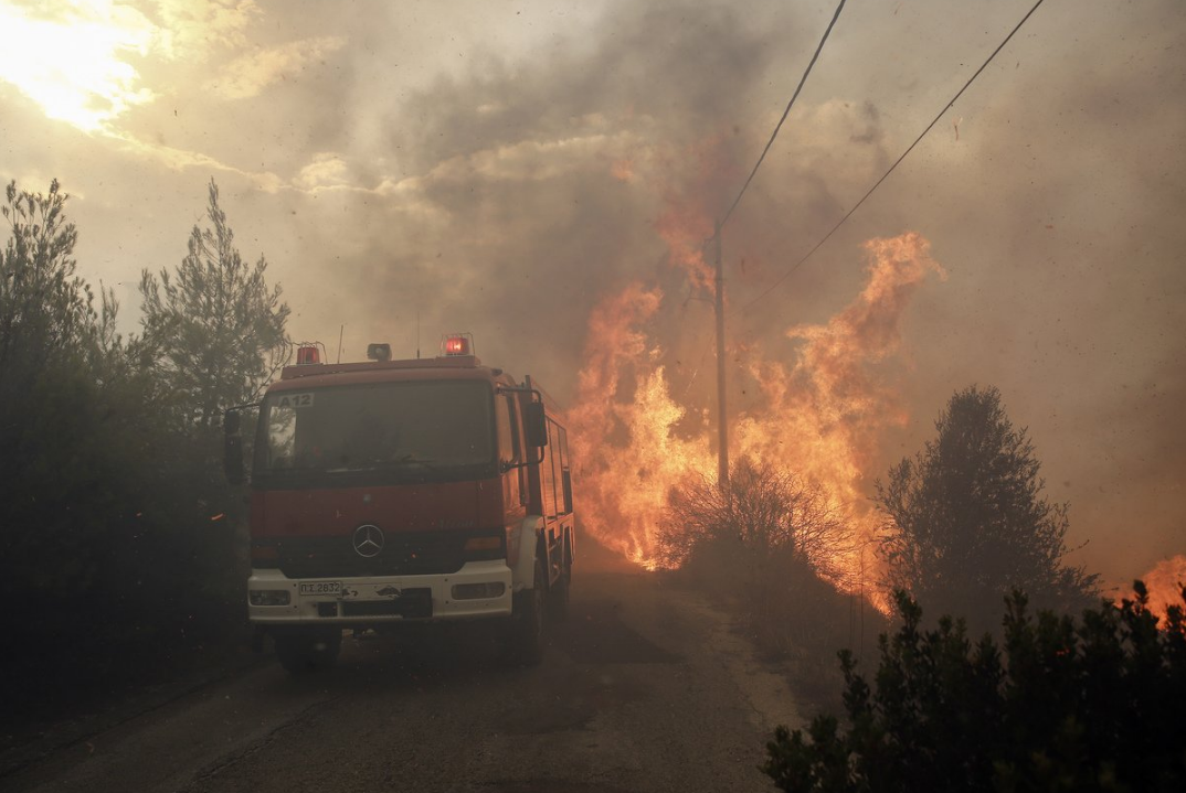 лесные пожары в греции