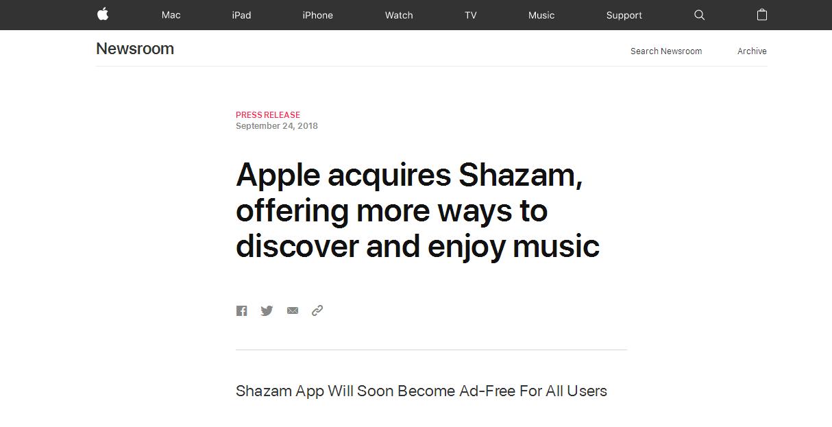 Apple и Shazam